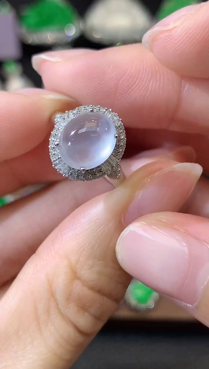 18K金镶嵌戒指翡翠D18