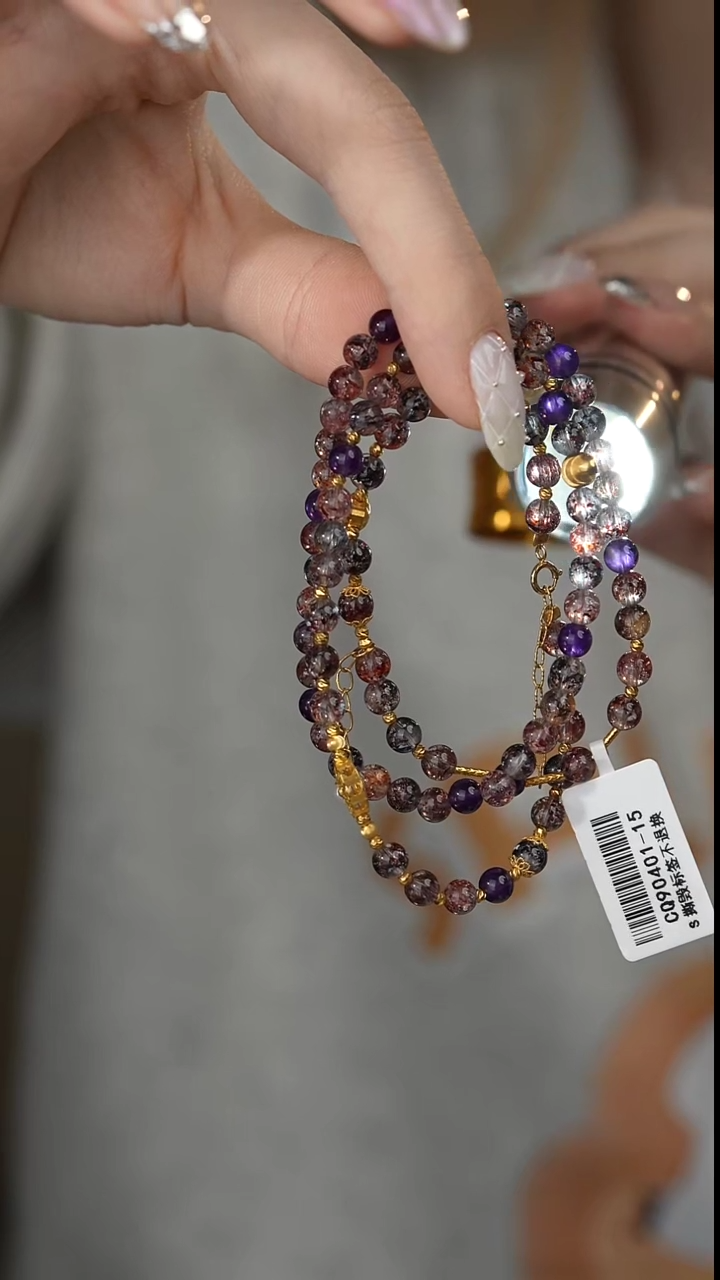 【闪购商品】水晶多圈18K金镶嵌A06（多样性发一件）5mm+-