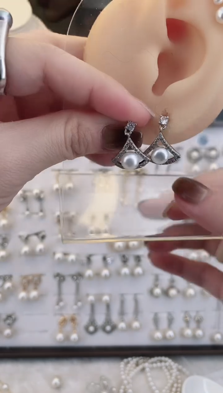 合金耳饰淡水珍珠177