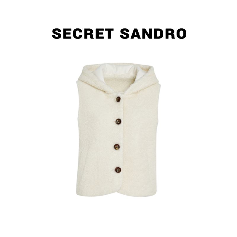 【羊羔毛马甲】Secret Sandro 冉冉外套 G85209239N