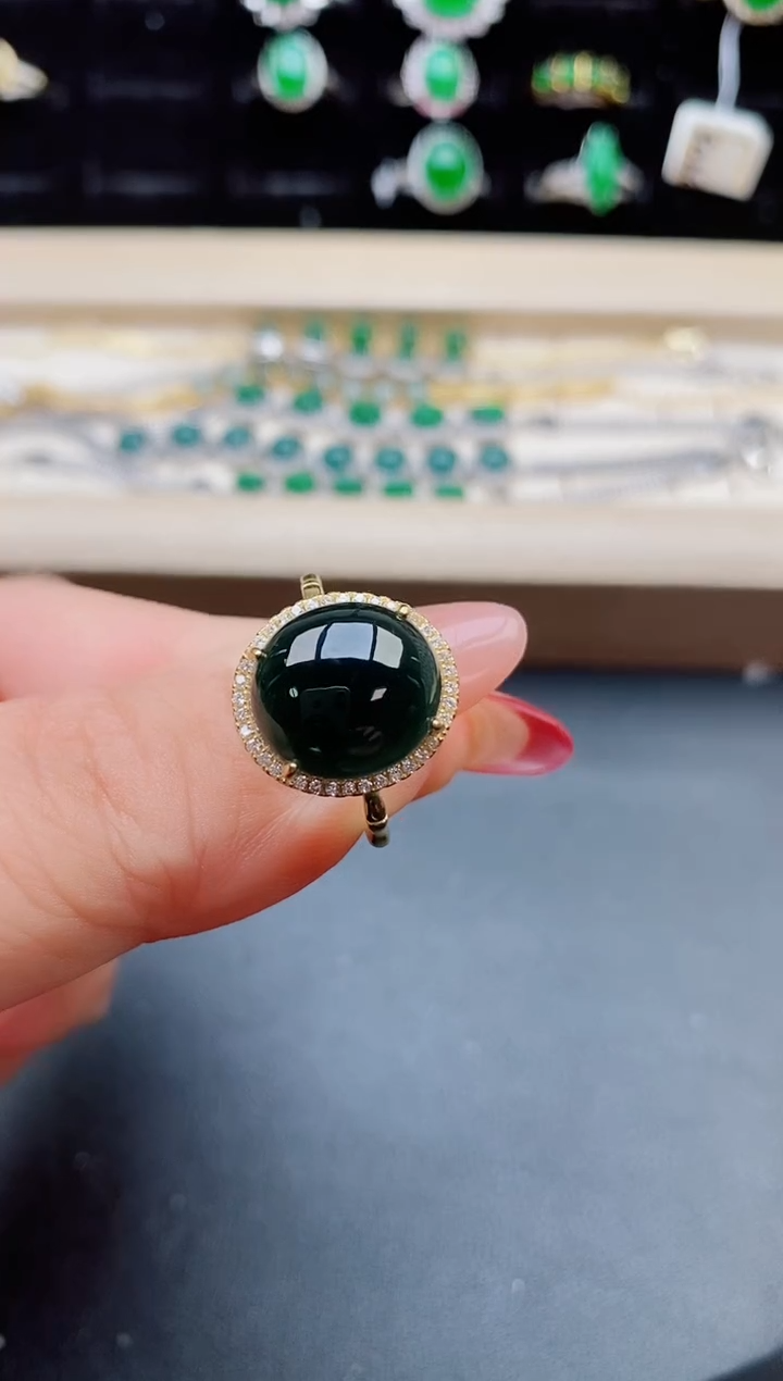 【闪购商品】翡翠戒指银S925镶嵌321321