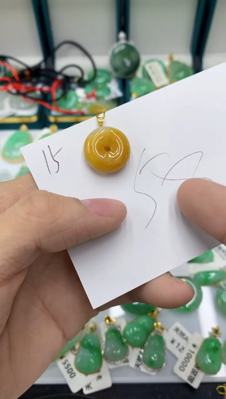 【闪购商品】翡翠颈饰18K金镶嵌1111111111