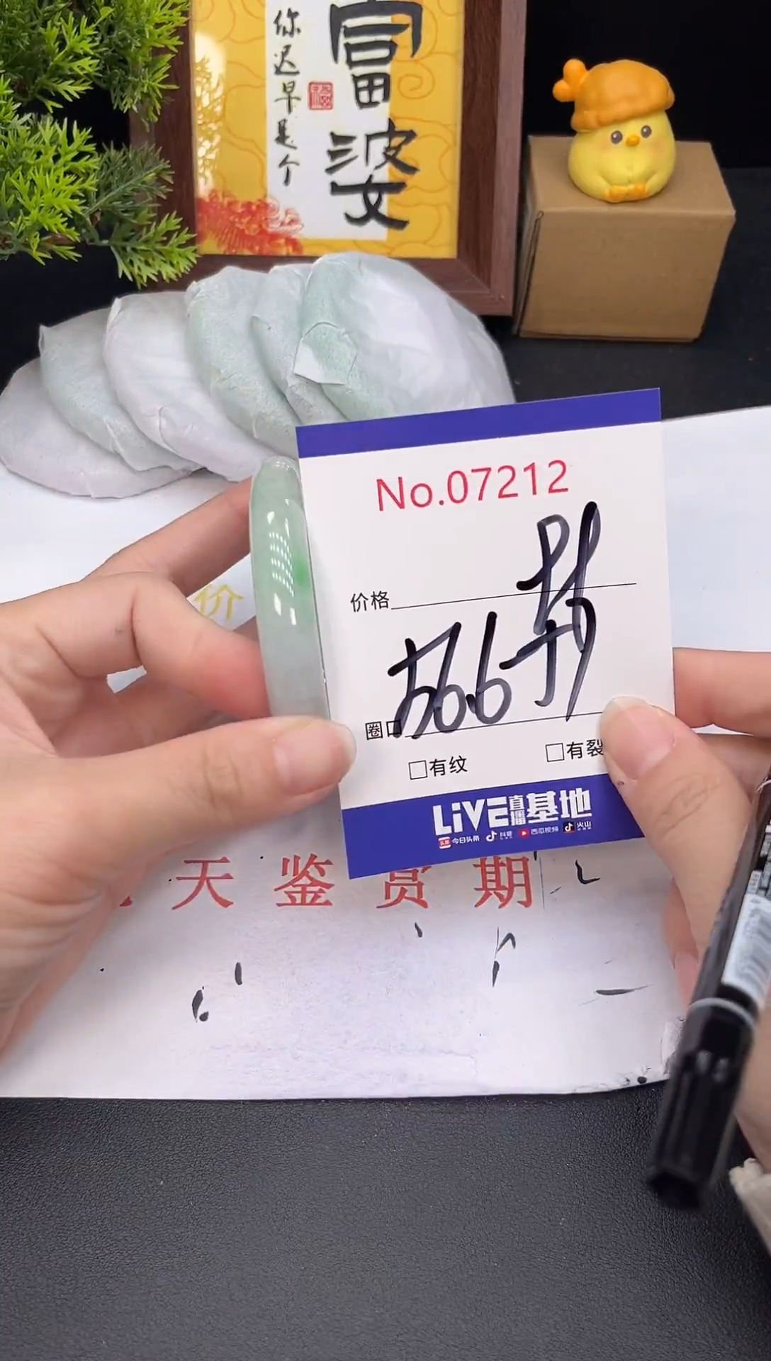 未镶嵌手镯翡翠7212