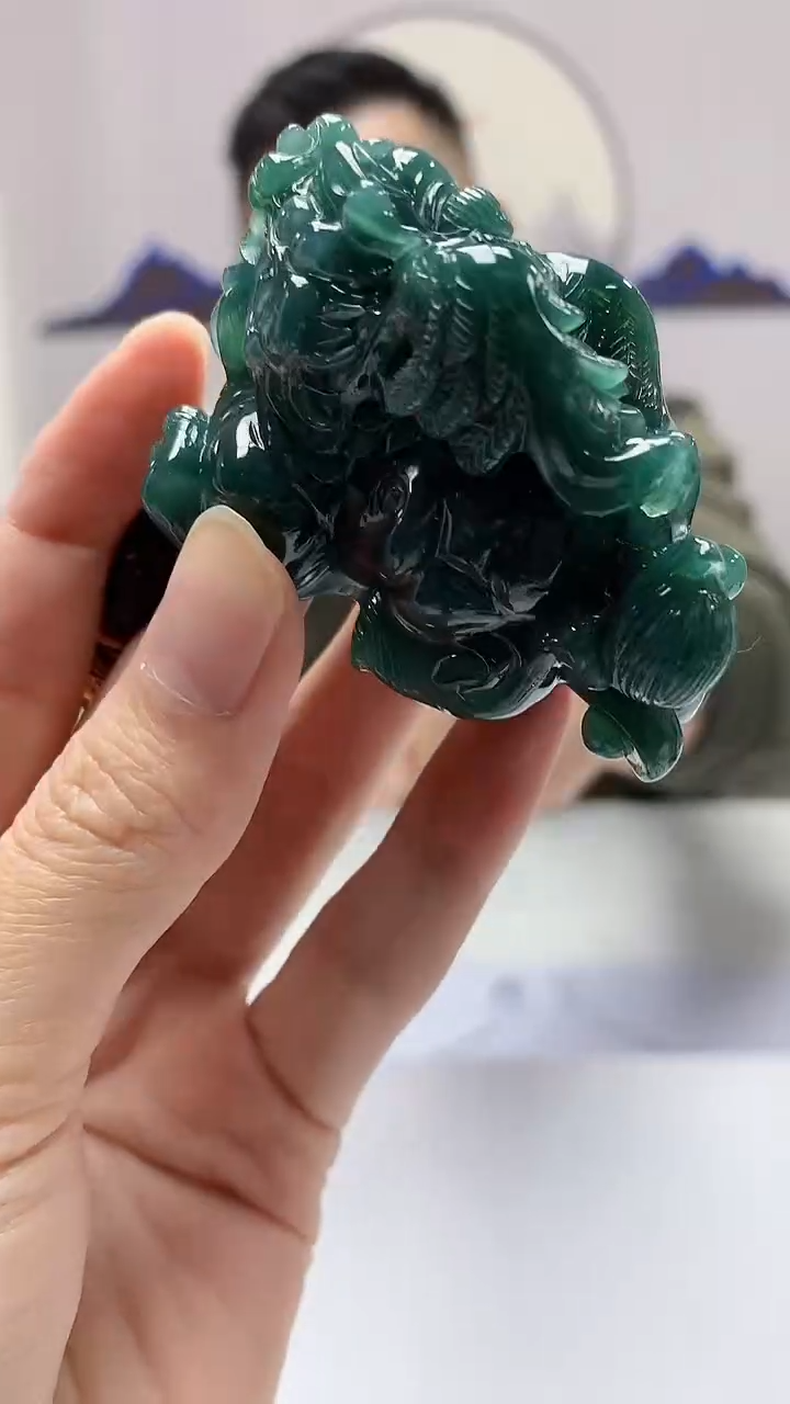 【闪购商品】定制翡翠未镶嵌5152zm-毛货挂件貔貅116