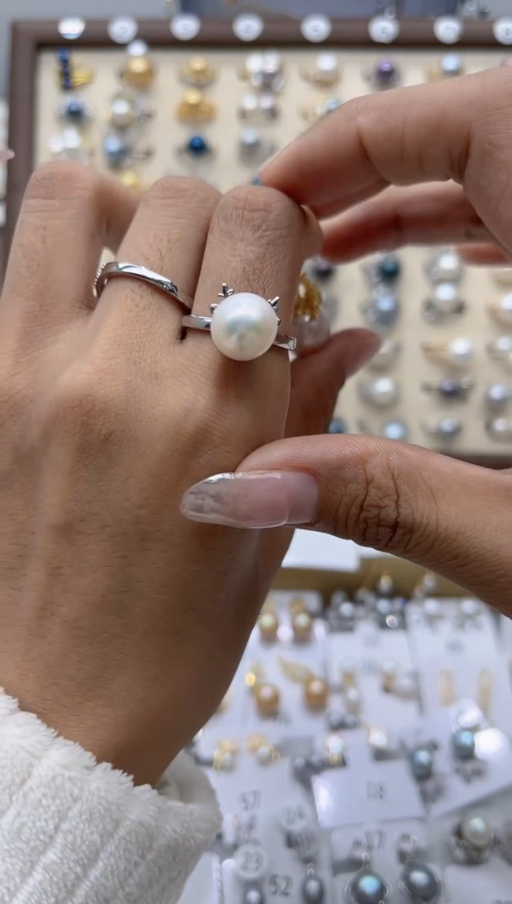 【闪购商品】淡水珍珠戒指合金25