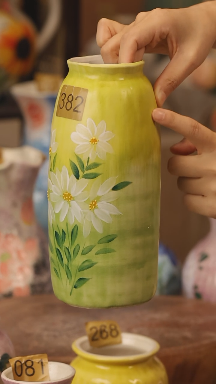 陶瓷382景德镇设计师手作花器摆件侘寂风