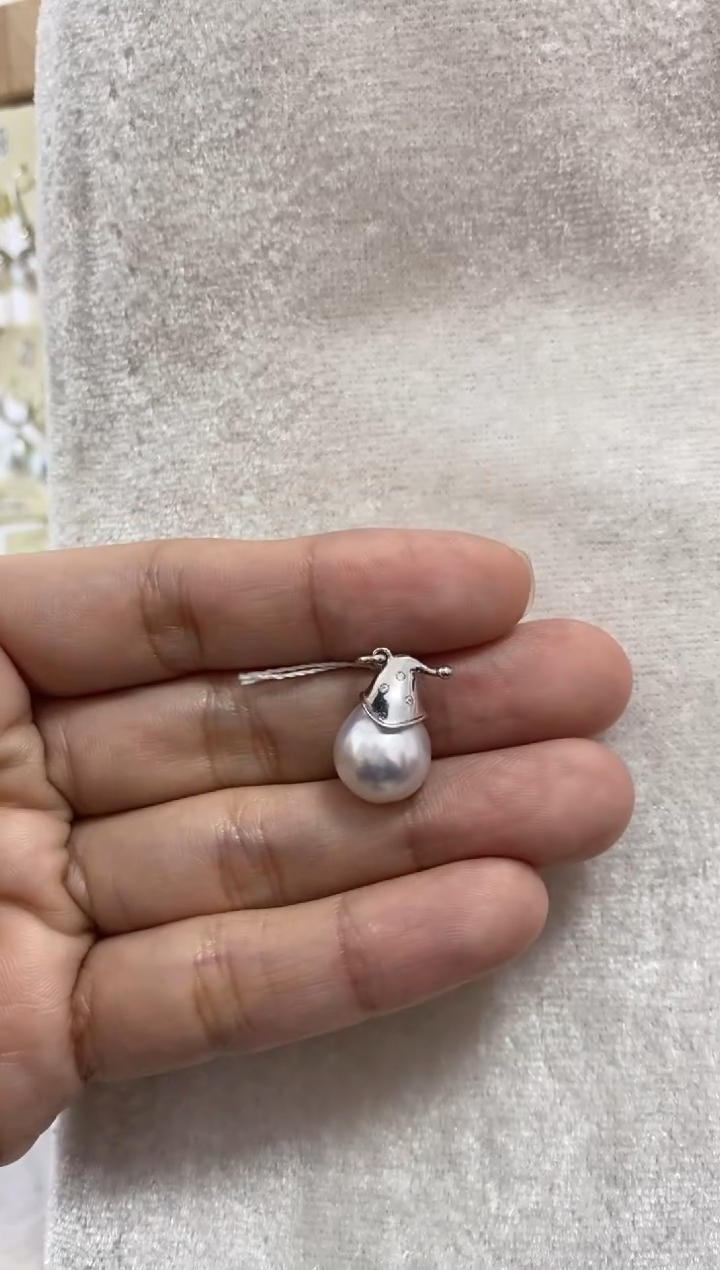 【闪购商品】海水珍珠吊坠(赠链)银S925镶嵌巴洛克