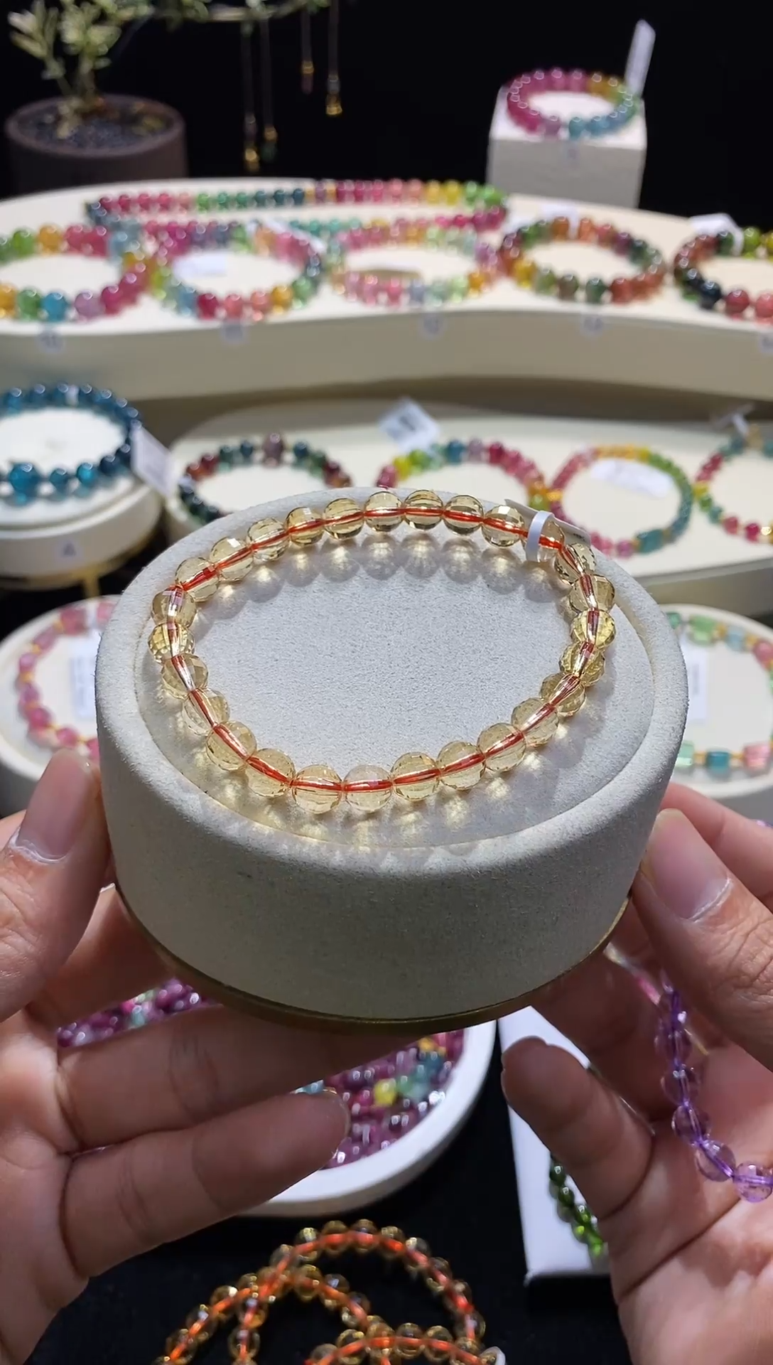 【闪购商品】黄晶手链未镶嵌15号黄水晶a0912多样性发一