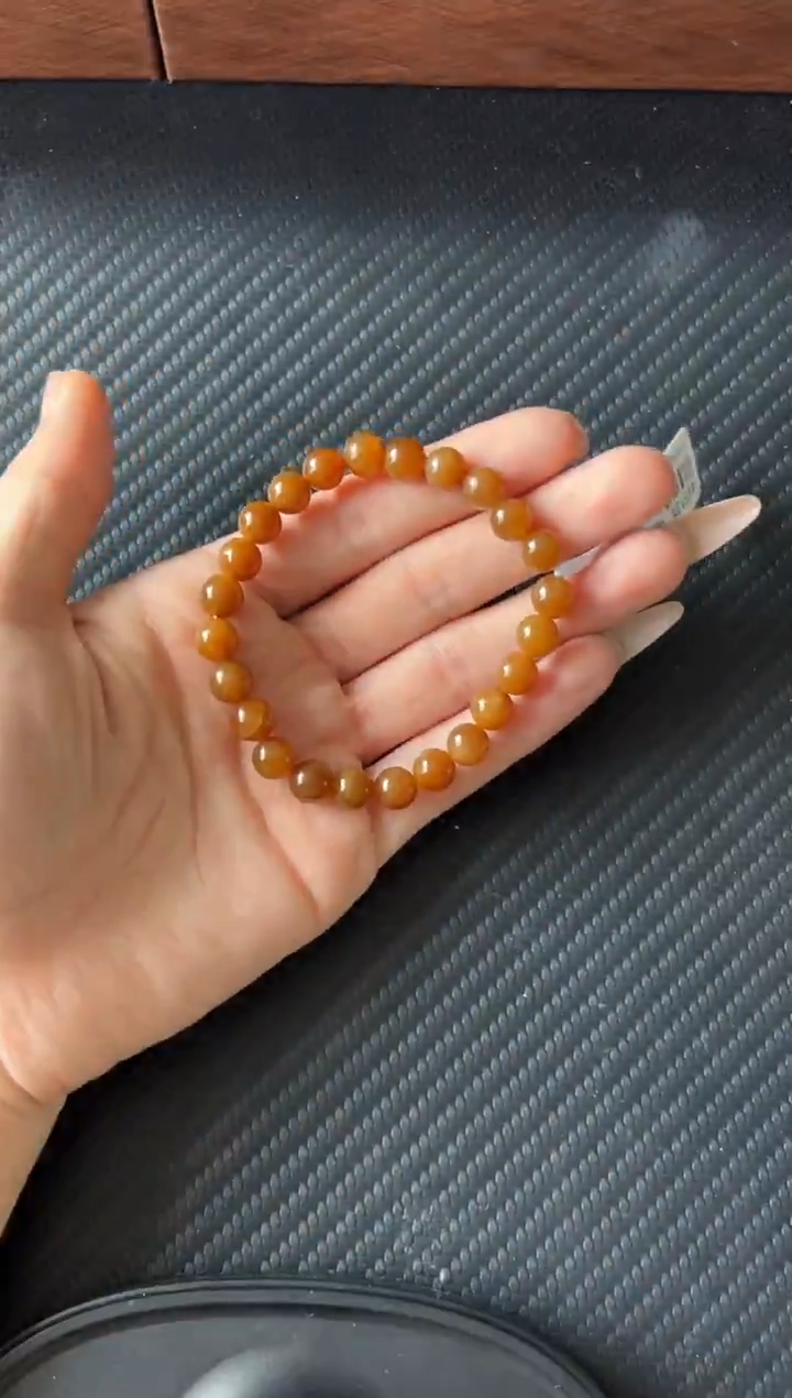 未镶嵌手串和田玉若羌微色差卡8Jm