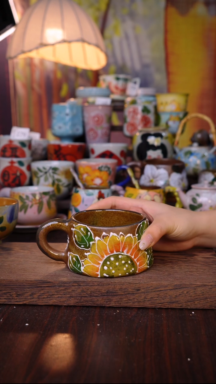 杯子泥垚手作 景德镇手工手绘陶瓷器物