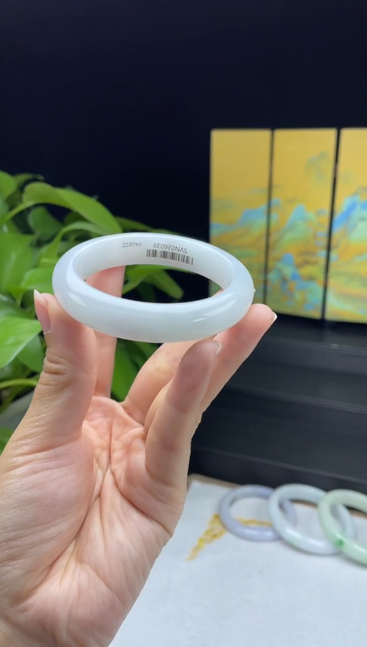 未镶嵌11#定制翡翠天然A货翡翠手镯53-54圈口