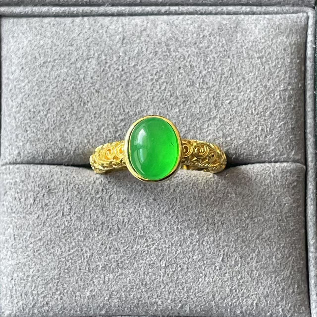 宝阁甄选黄绿戒指023