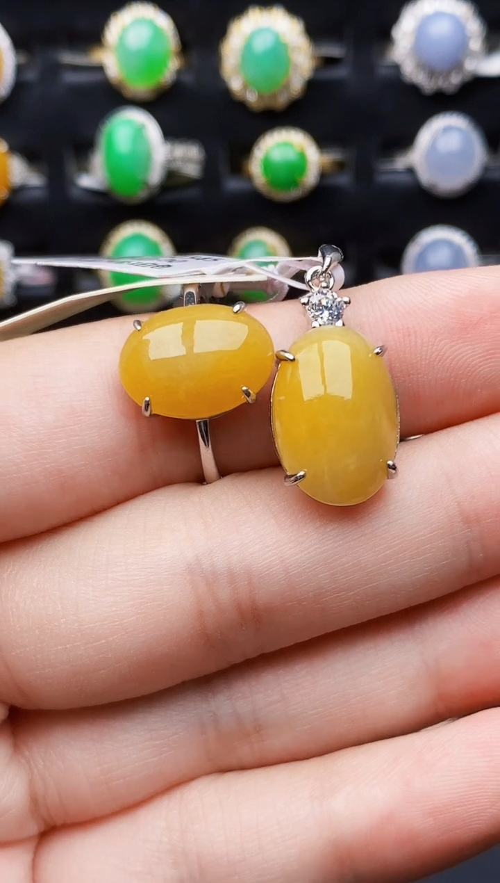 银S925镶嵌戒指翡翠5224