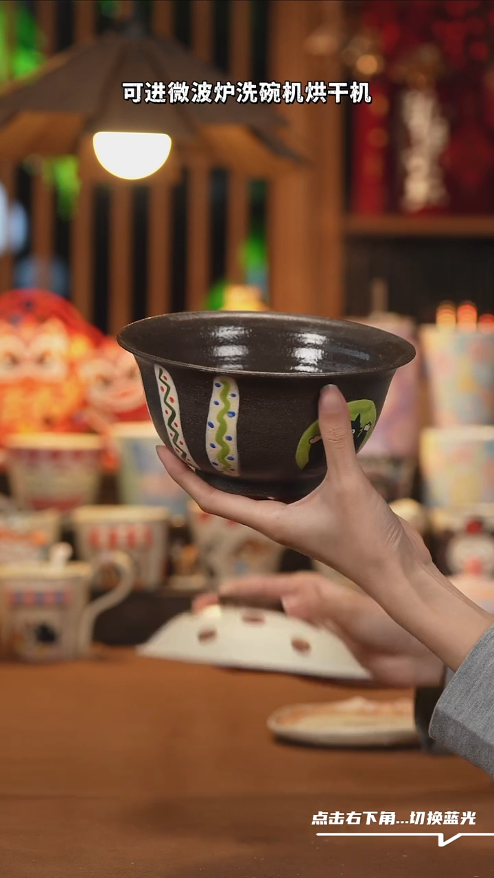 【闪购商品】摆件A1050创意手绘陶瓷水杯