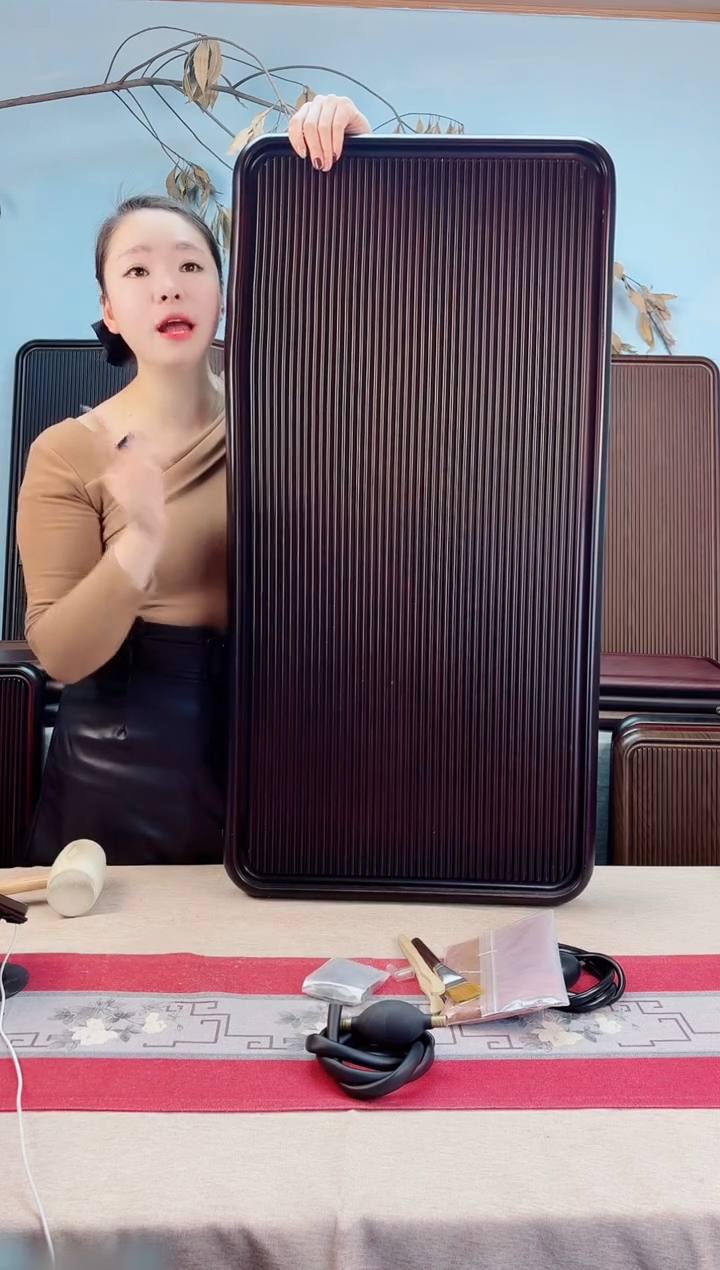 可**冰千川黑胡桃色款式茶盘100*50*5