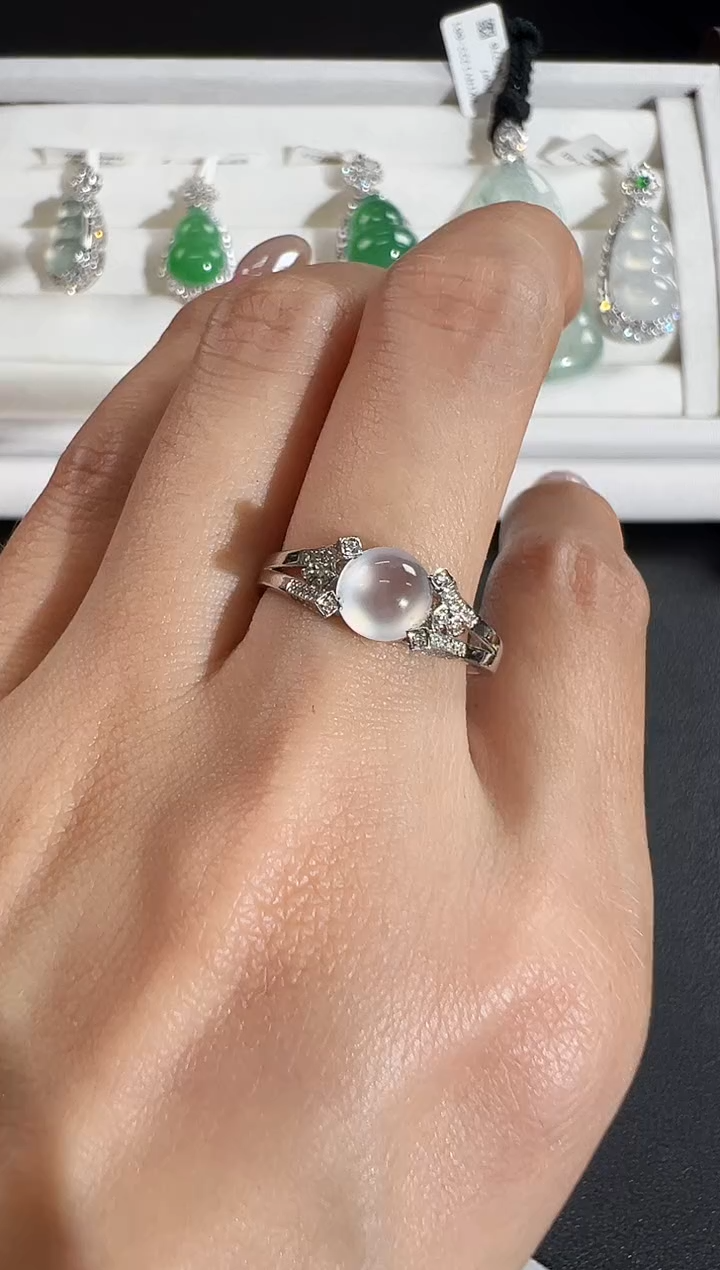 18K金镶嵌戒指翡翠KXY1221-010