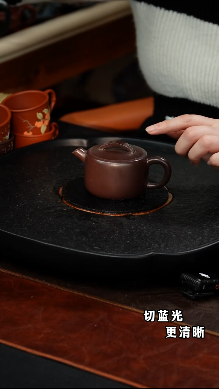 茶壶紫砂巨轮17 紫泥  140毫升