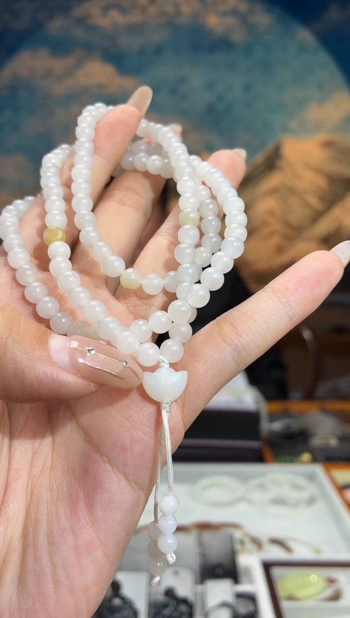 项链未镶嵌和田玉6的108