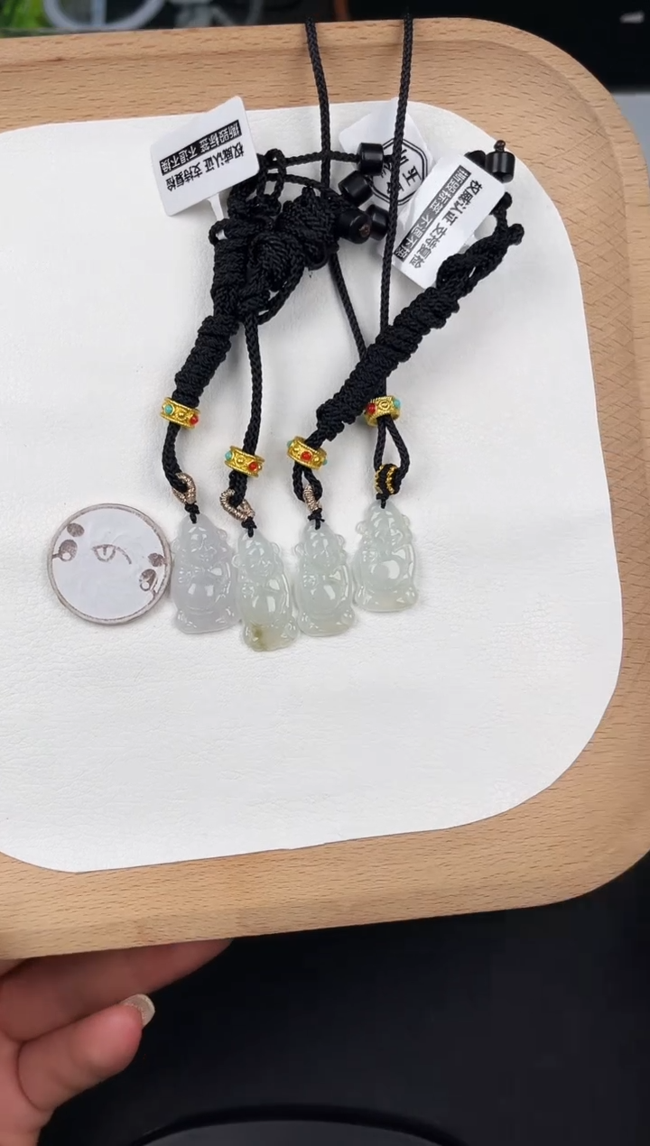 颈饰未镶嵌翡翠LA097小财神迷你+送同款绳子多样性发其一
