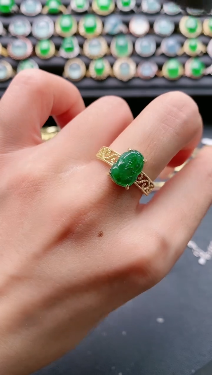 【闪购商品】翡翠戒指银S925镶嵌1111111