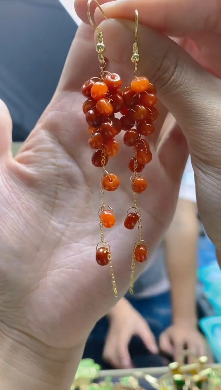 【闪购商品】翡翠耳饰合金190翡翠耳钩