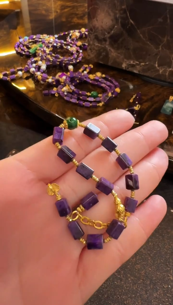 苏纪石（舒俱来）18K金镶嵌手链手链