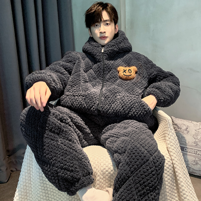 冬季男士睡衣夹棉福利品清仓2