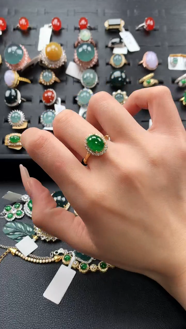 【闪购商品】翡翠戒指银S925镶嵌45535224