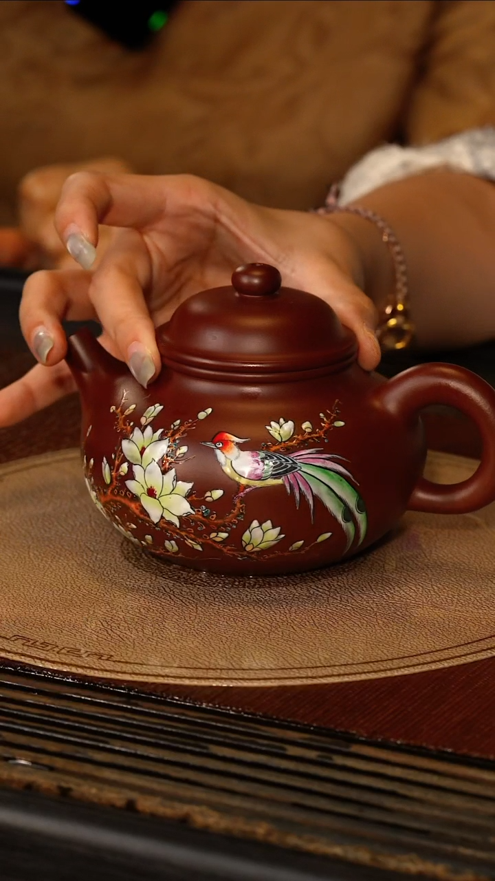 茶壶紫砂宜兴紫砂QYJ 古红泥 容天