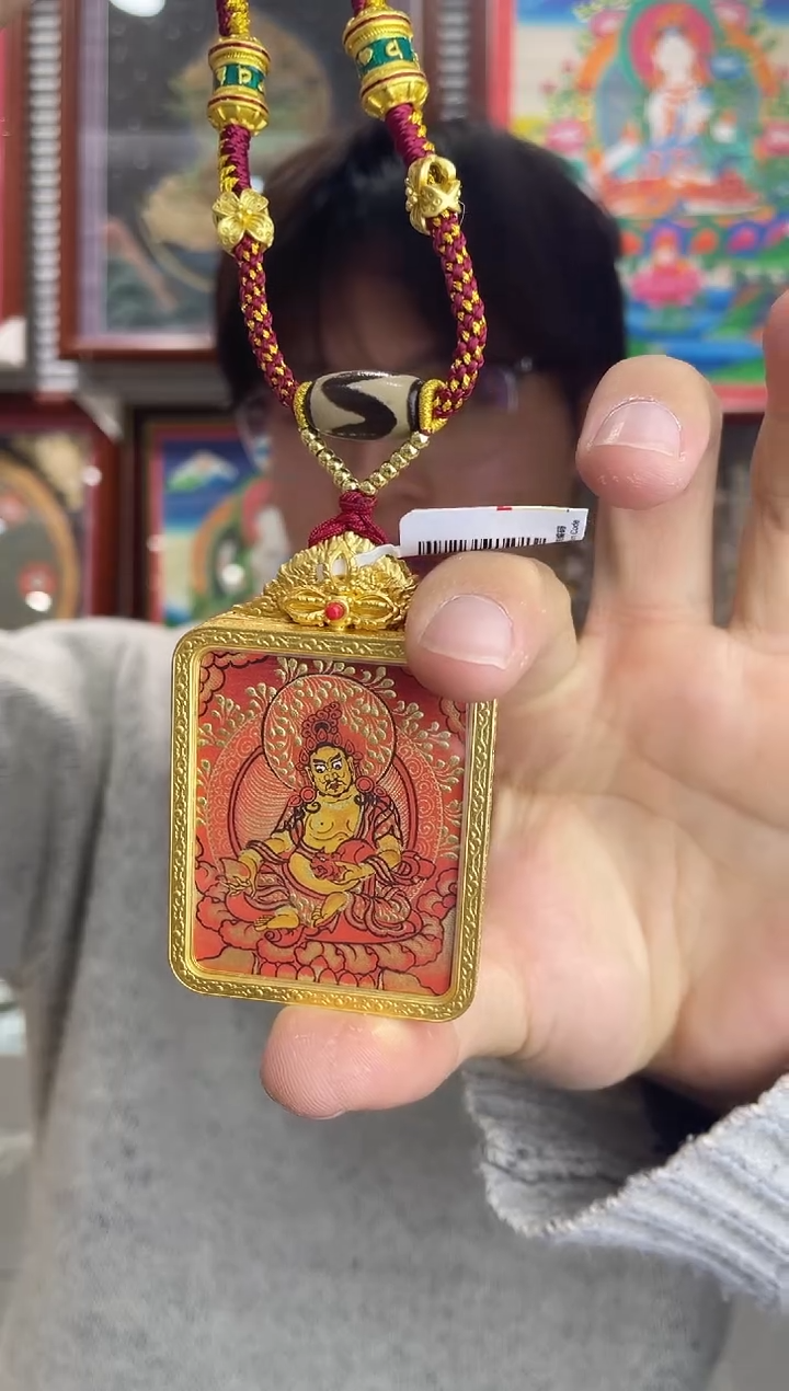 吊坠黄cc  纯手绘唐卡（非质量问题 不退不换）