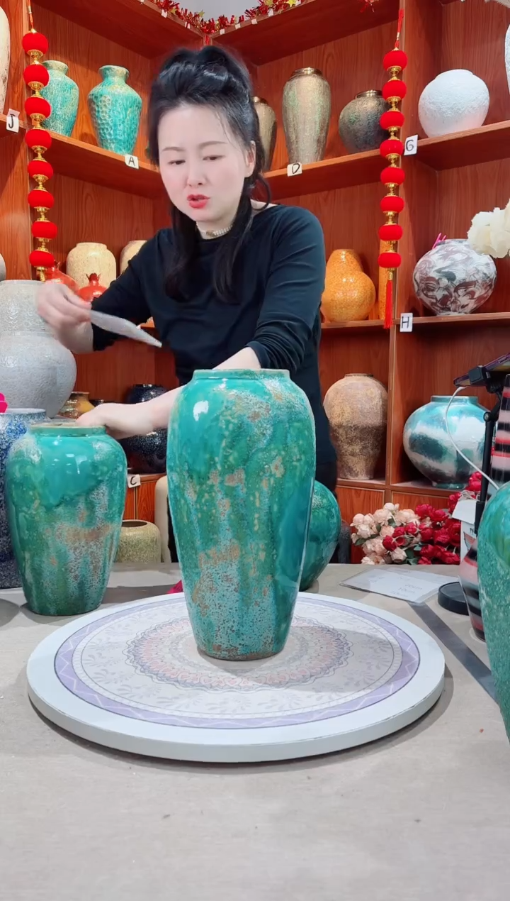 瓶陶瓷花瓶 无花  草原映像大号