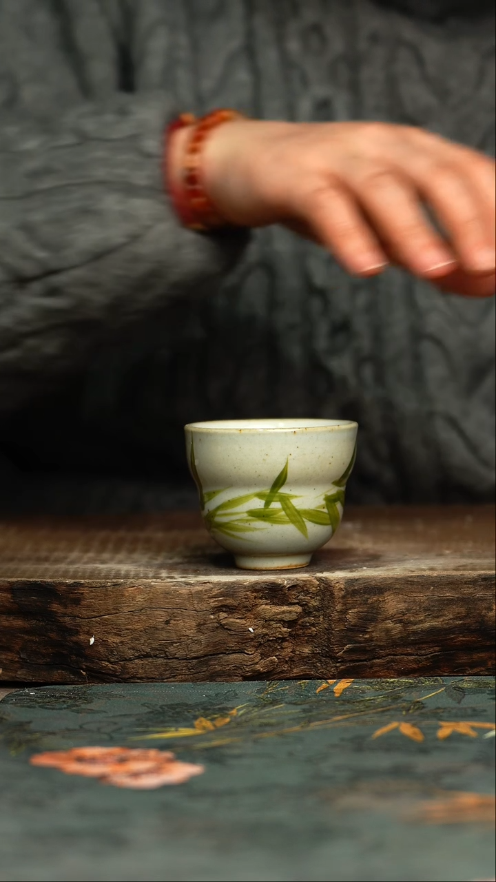 【闪购商品】杯杯釉下彩手工手绘同款陶器