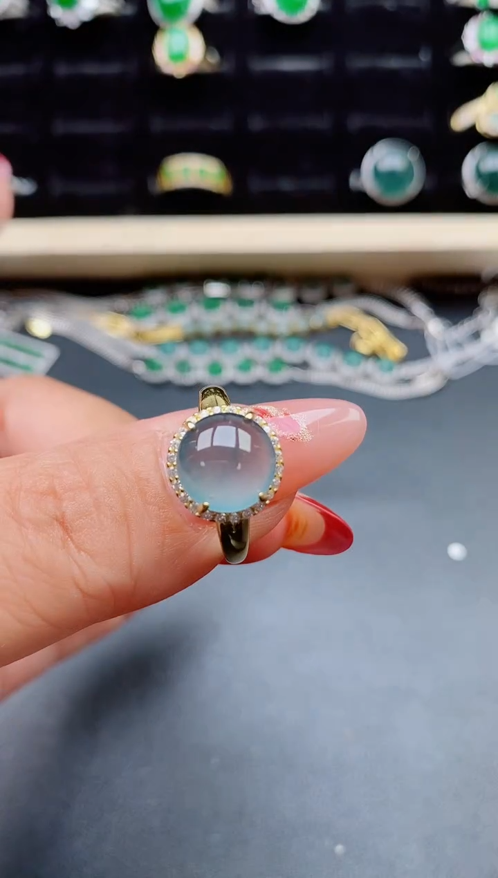 【闪购商品】翡翠戒指银S925镶嵌321321