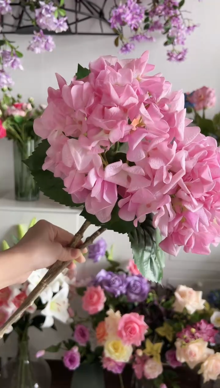 2枝粉色手感保湿绣球