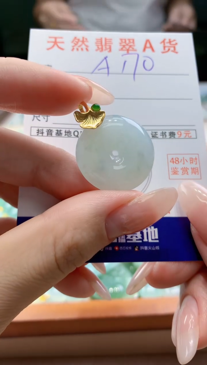 翡翠未镶嵌颈饰天然A货翡翠挂件