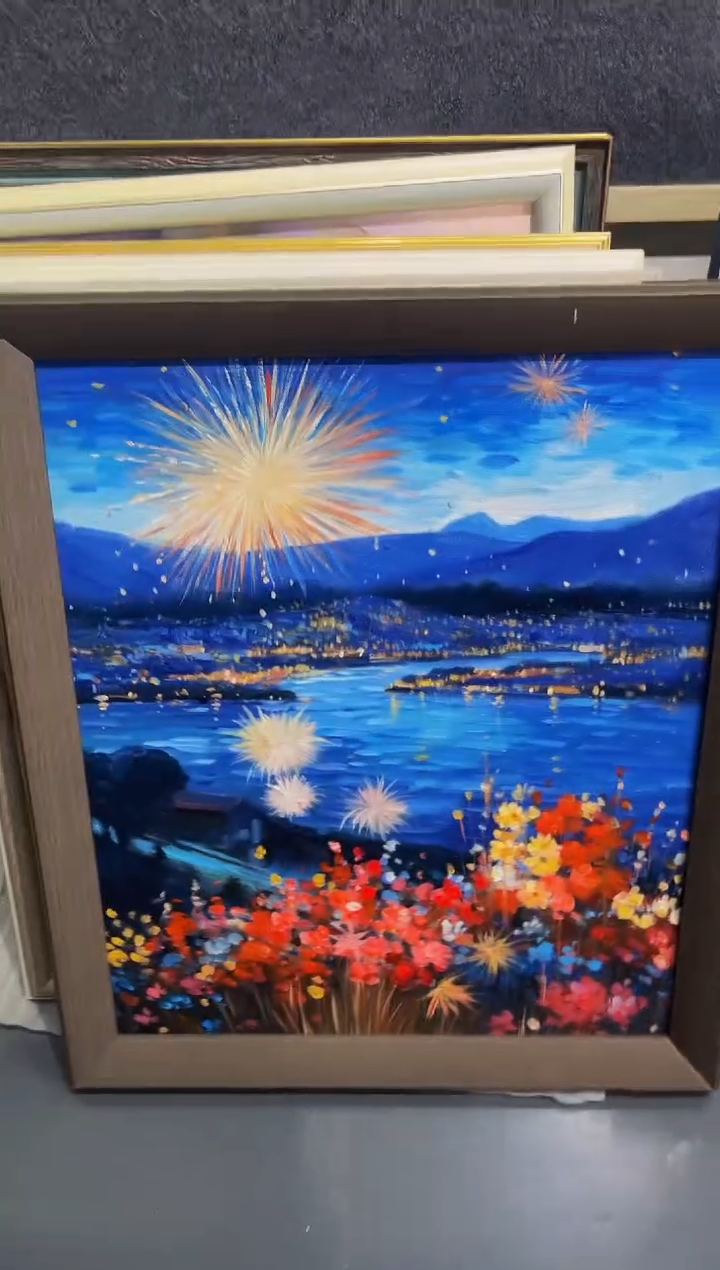 【闪购商品】油画48号 50*60烟花-手绘油画