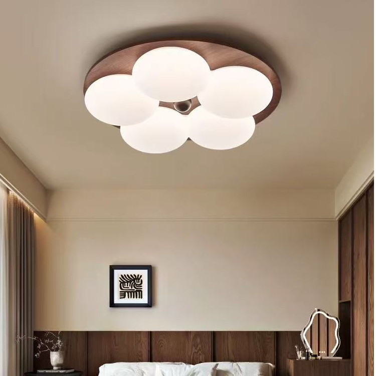 中古奶油风儿童花瓣灯卧室平板新款