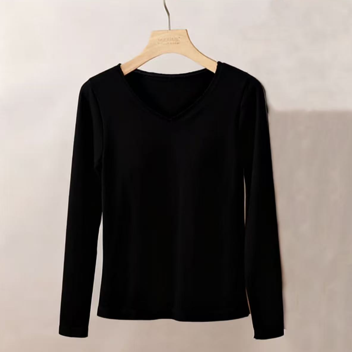 9210-固定杯（T的闺蜜）莫代尔功能打底衣（黑色）