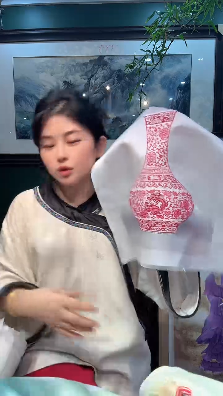 横款非遗苏绣手工刺绣绣片