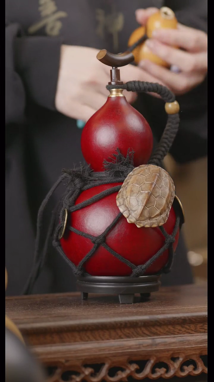 【闪购商品】156号精品天然大漆工艺防渗内胆酒葫芦~