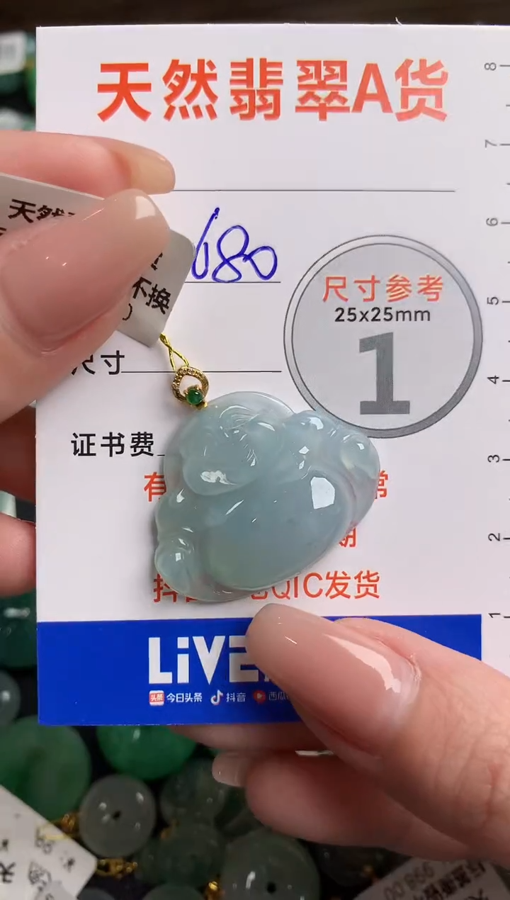 【闪购商品】翡翠颈饰18K金镶嵌0212184823