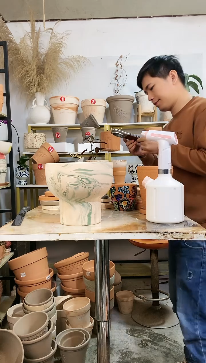 【闪购商品】红陶21*19绿白陶火锅 1盆无托