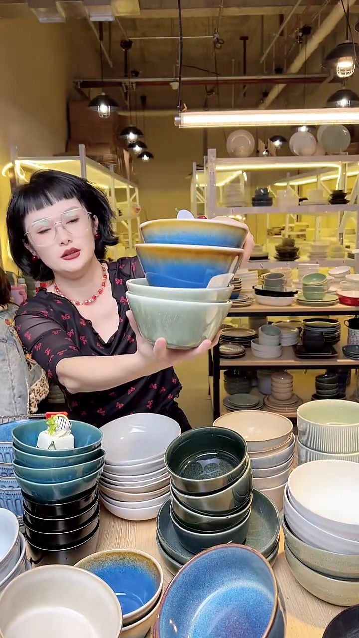 瓷141外贸尾货高温釉下彩陶瓷餐具默认微瑕