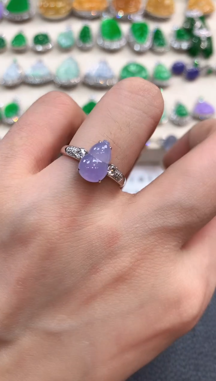 【闪购商品】翡翠戒指18K金镶嵌m33不退换有色差