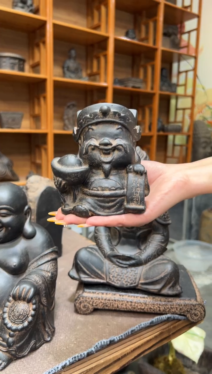 陶土【火山泥】财神到摆件