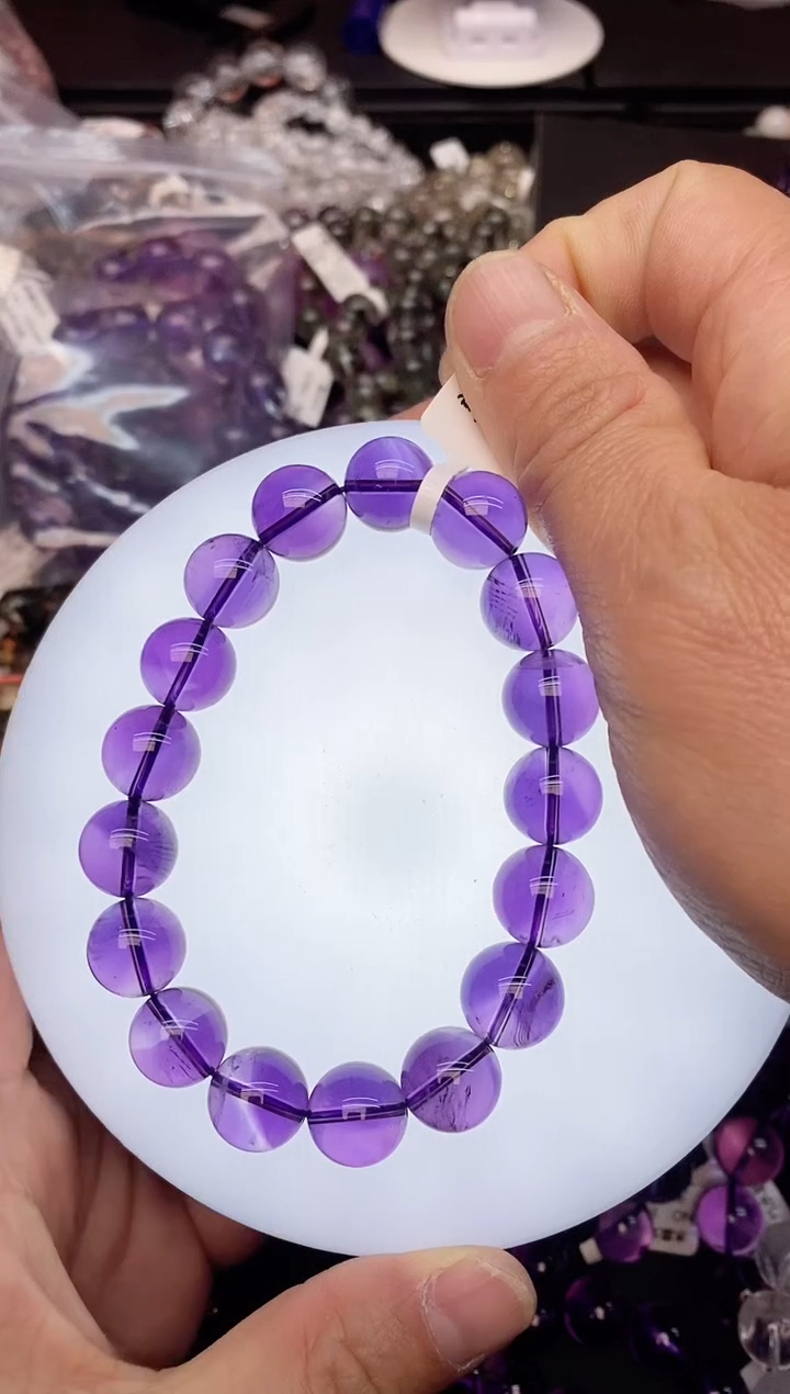 【闪购商品】水晶手串未镶嵌138 紫水晶 12mm+