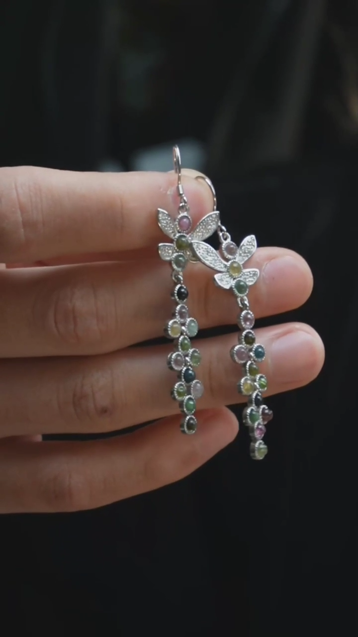 【闪购商品】碧玺耳饰未镶嵌J48耳饰