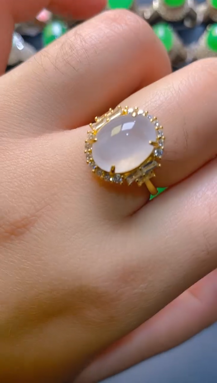 【闪购商品】翡翠耳饰银S925镶嵌天然A货翡翠1