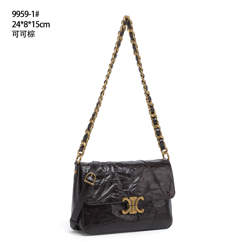 【佐伊甄选】QYX-9959-1-可可棕轻奢女士时尚潮流百搭斜挎包轻奢