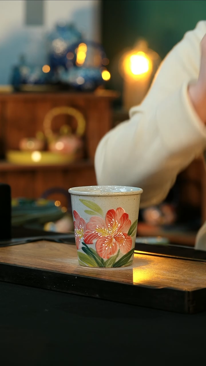 【闪购商品】杯手绘心瓷陶瓷浮力